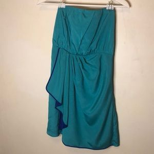 Express teal and blue cocktail dress